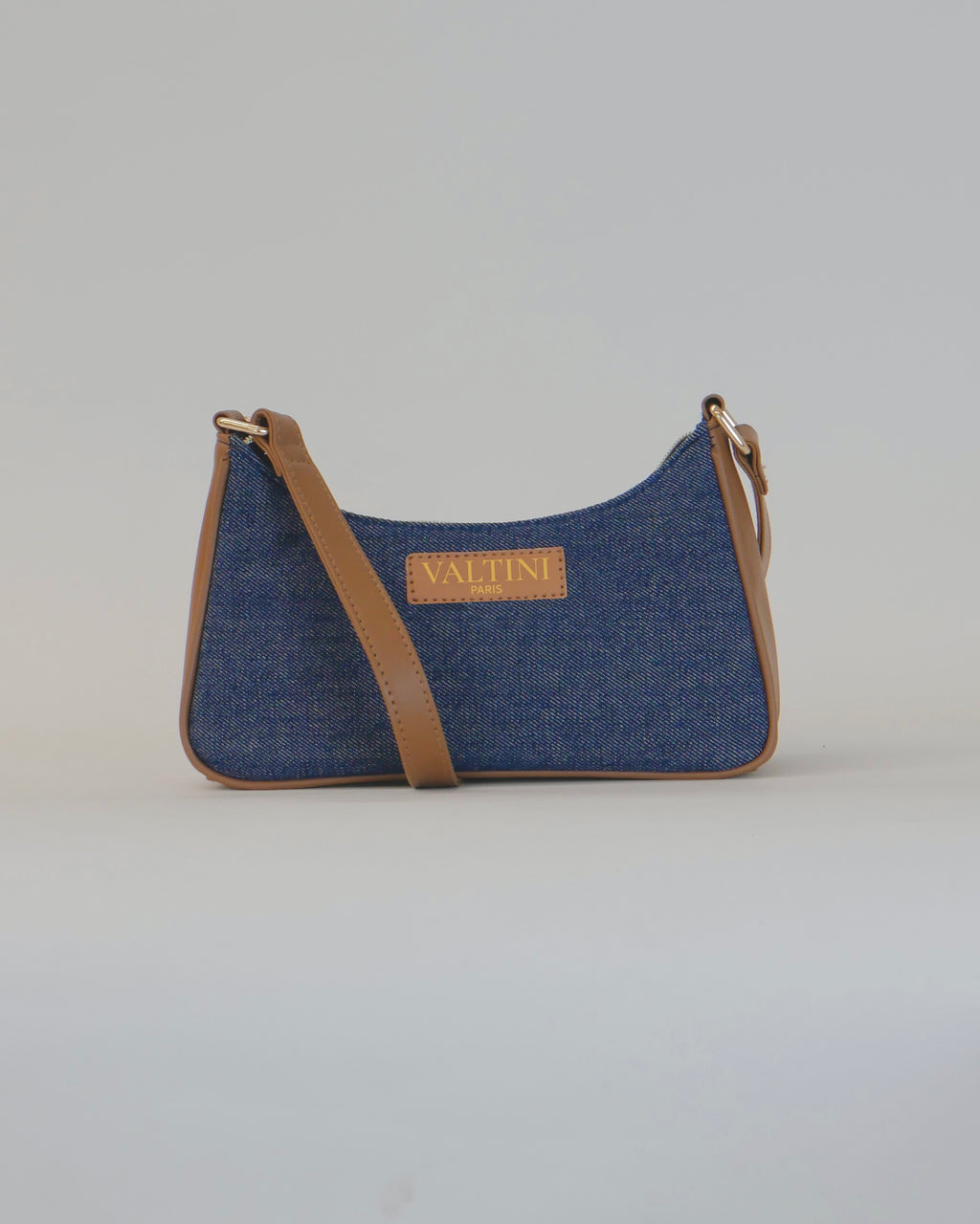 DENIM SHOULDER SLING - TAN