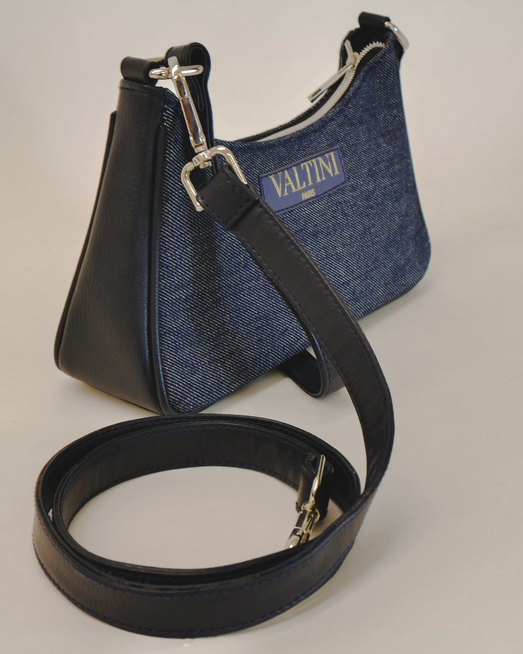 DENIM SHOULDER SLING - BLUE