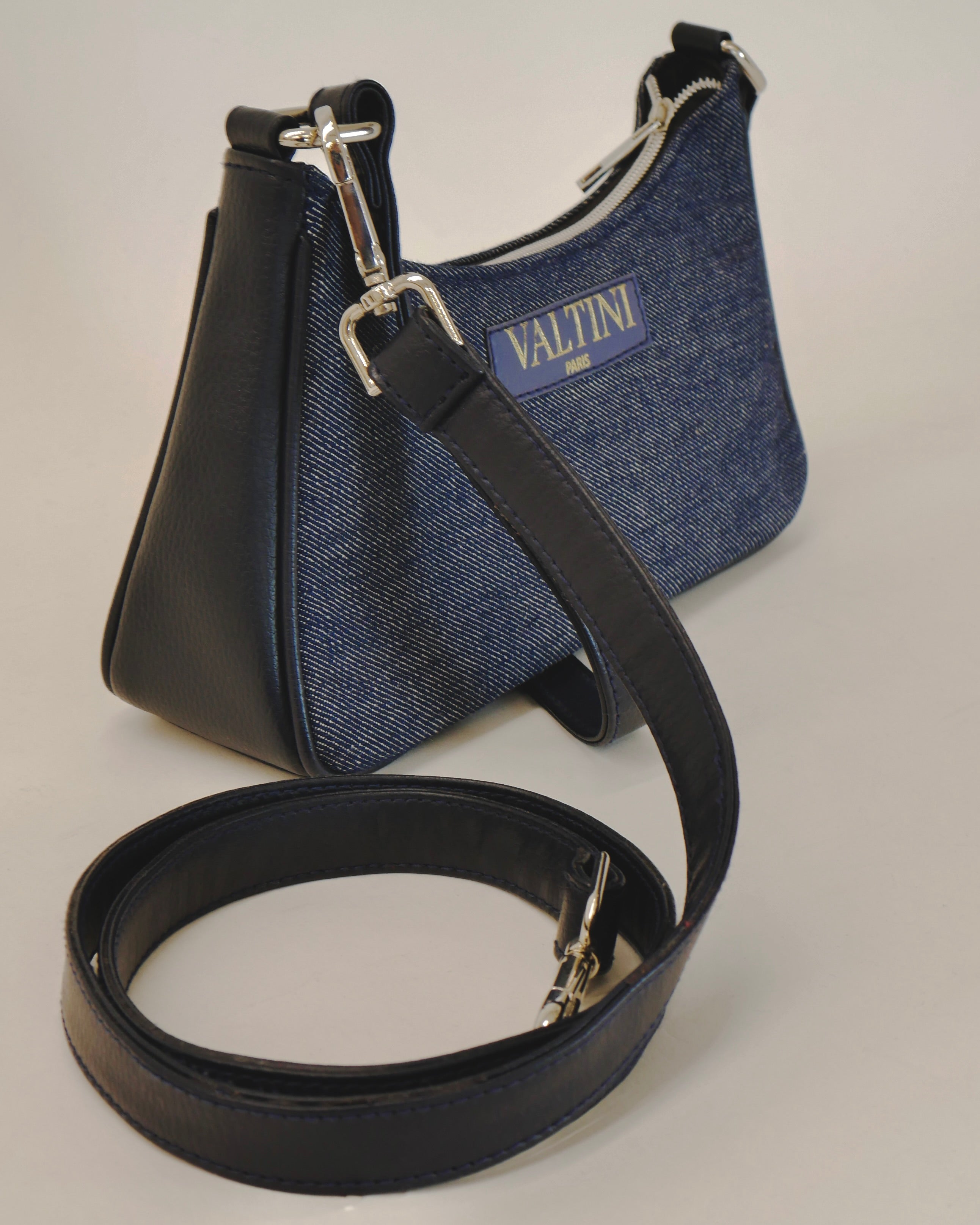 DENIM SHOULDER SLING - BLUE