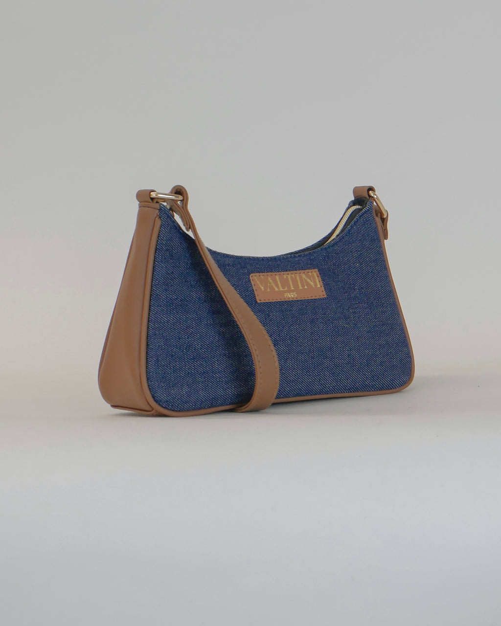DENIM SHOULDER SLING - TAN
