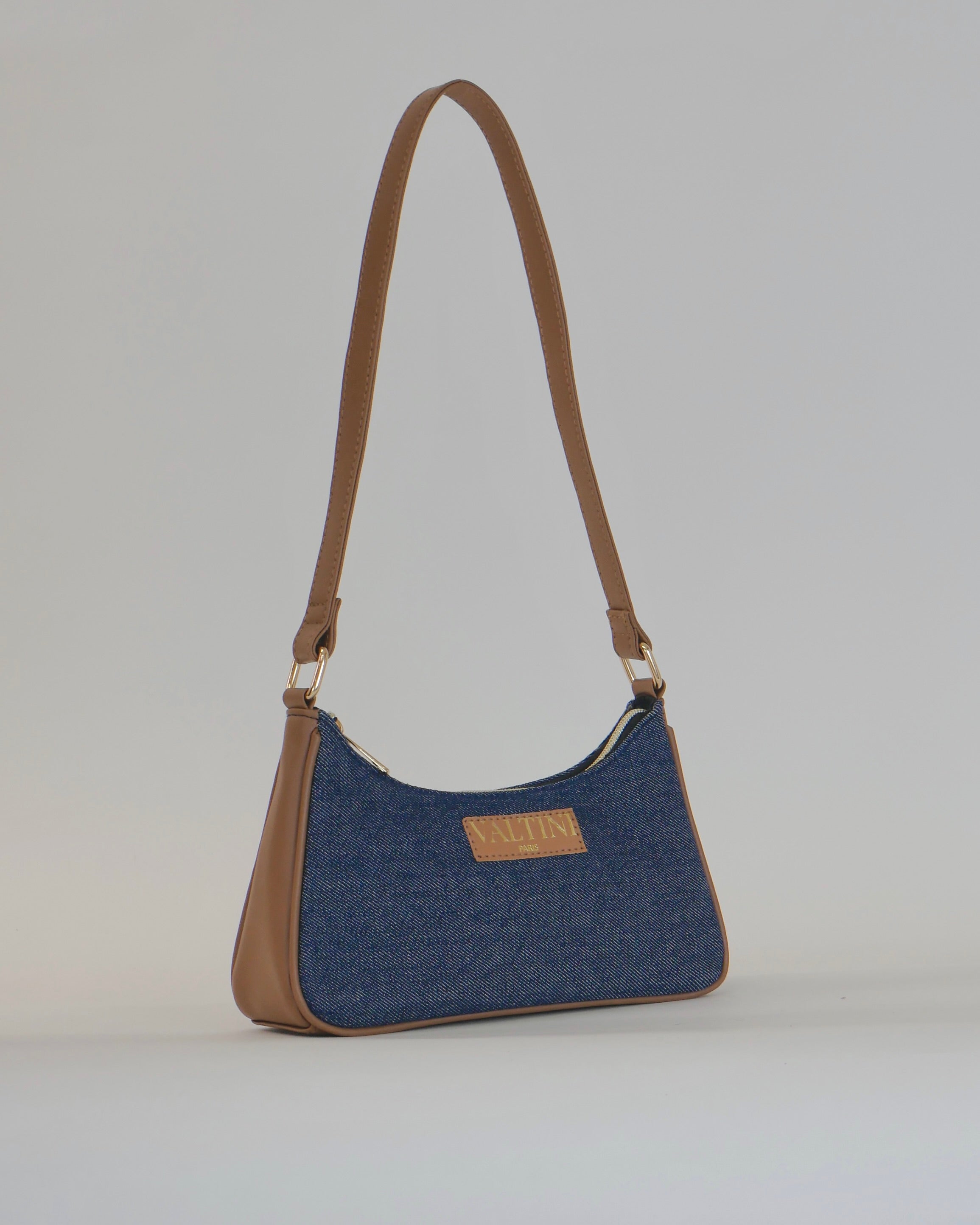 DENIM SHOULDER SLING - TAN
