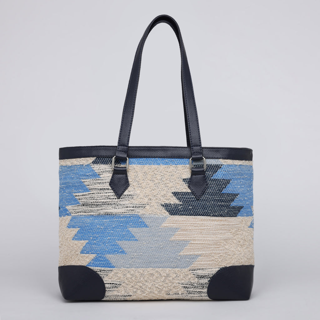 Tote bag jacquard with zip pocket 