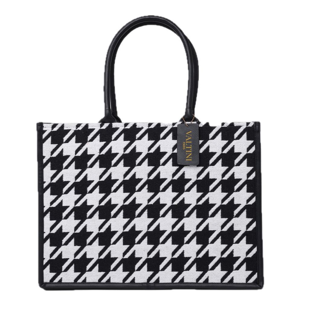 RENO HOUNDSTOOTH TOTE BAG