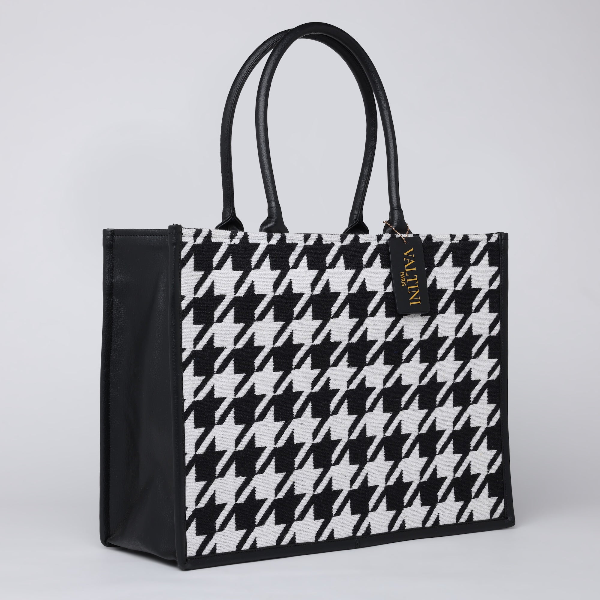 RENO HOUNDSTOOTH TOTE BAG